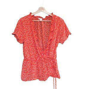 SIENNA SKY Red Short Sleeve Blouse US L